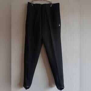 Vintage Rogers Peet black wool blend riding stirrup pants 28" waist zip pockets